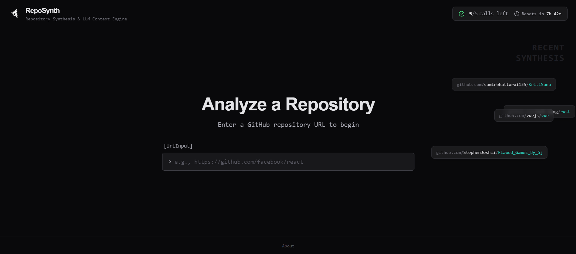RepoSynth screenshot 1 of 3